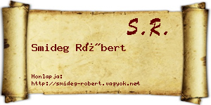 Smideg Róbert névjegykártya